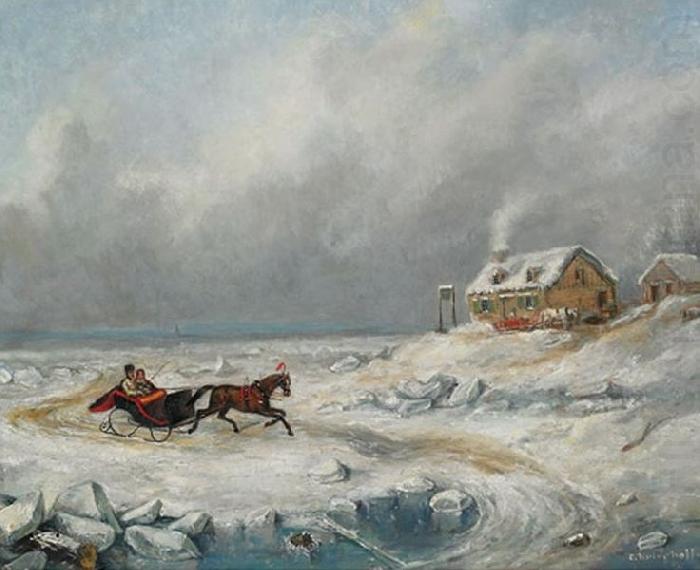 Ice Road, Near Quebec, Cornelius Krieghoff